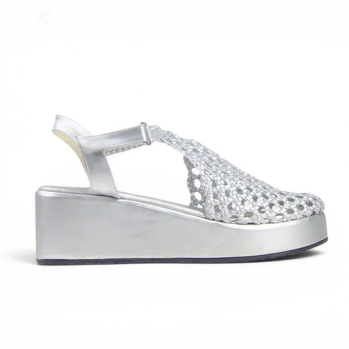 Wedge 6cm braided sandals R700 - scarpehandmade