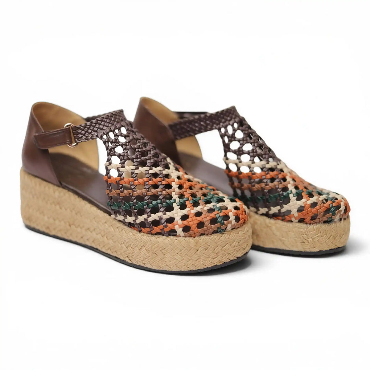 Sandals wedge closed R504 6cm - scarpehandmade
