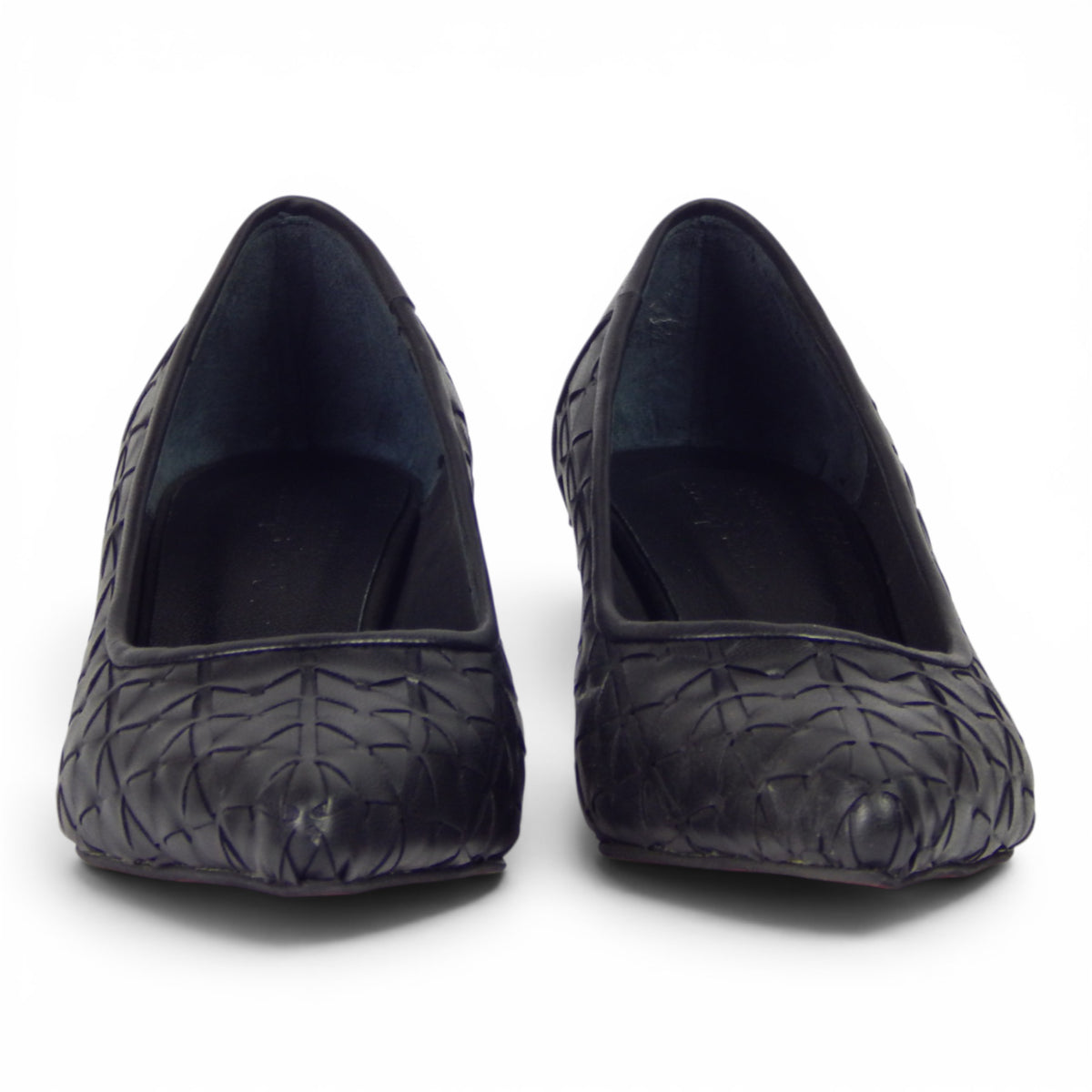 Aurora Geometric Woven Kitten Heel Pumps - Matte R1307 - Scarpe