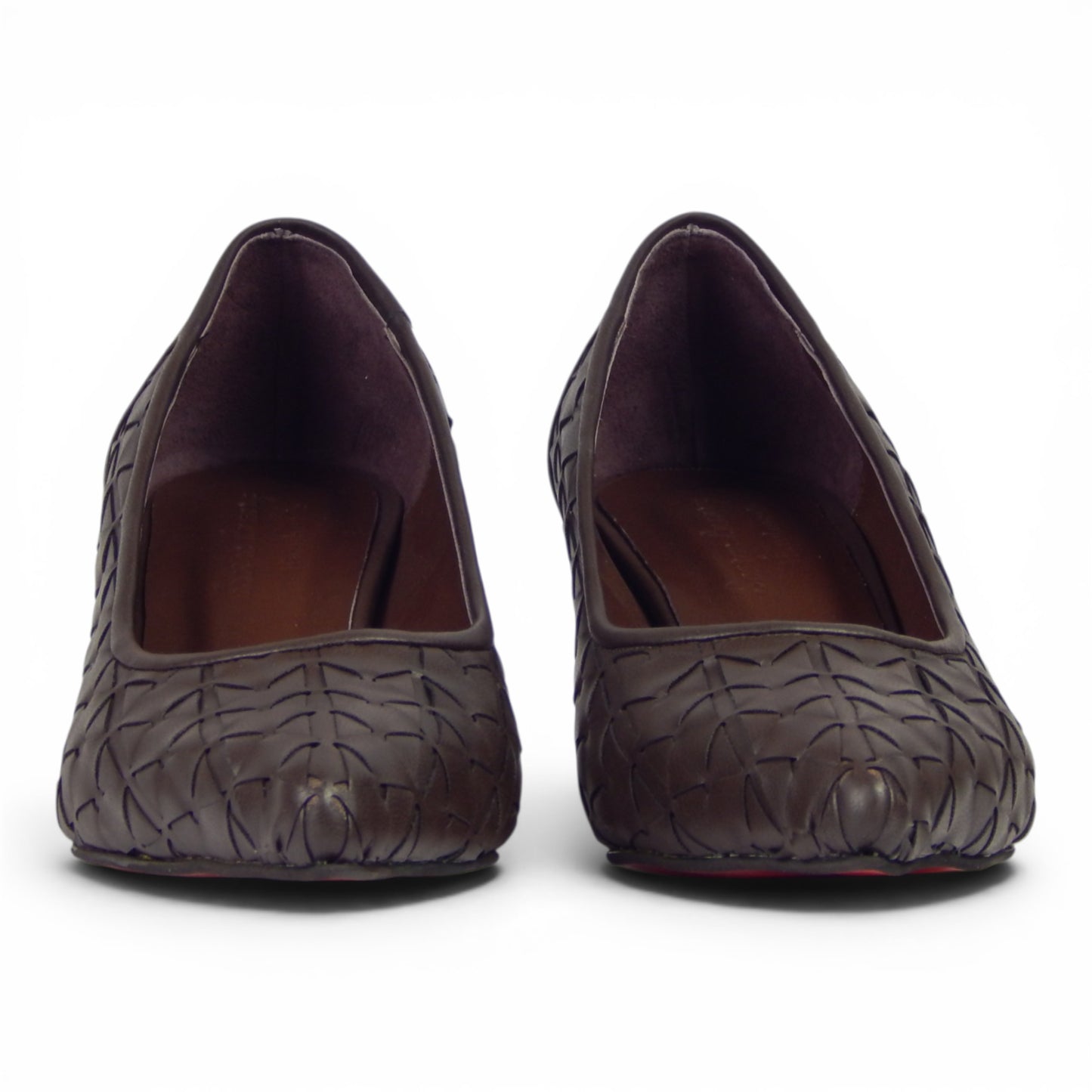 Aurora Geometric Woven Kitten Heel Pumps - scarpehandmade