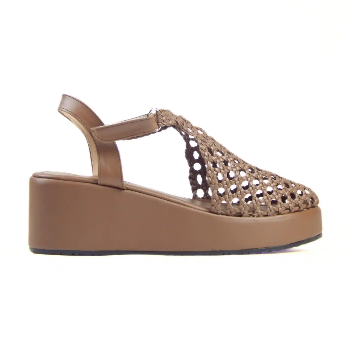 Wedge 6cm braided sandals R700 - scarpehandmade