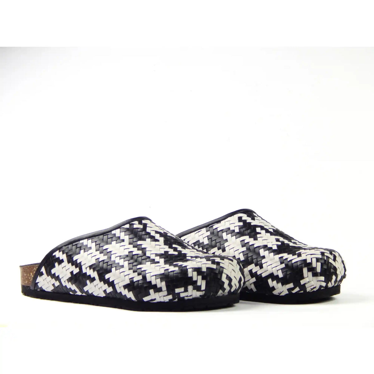 Houndstooth Clogs - scarpehandmade