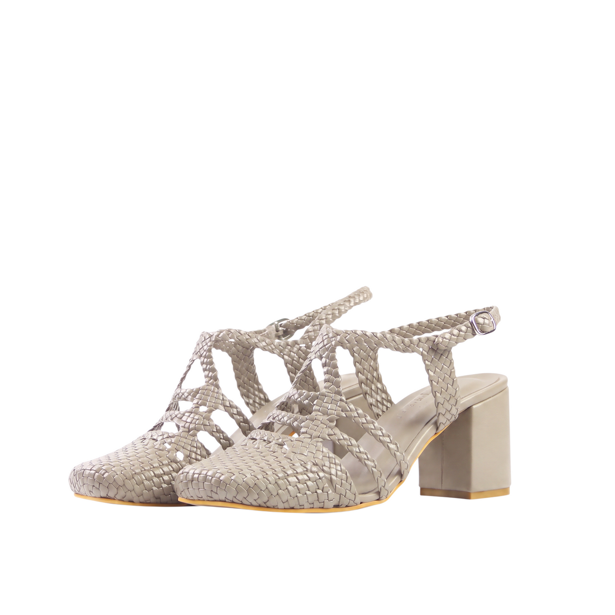 Beige Riviera Sandals 7cm - pair angle view - Scarpe