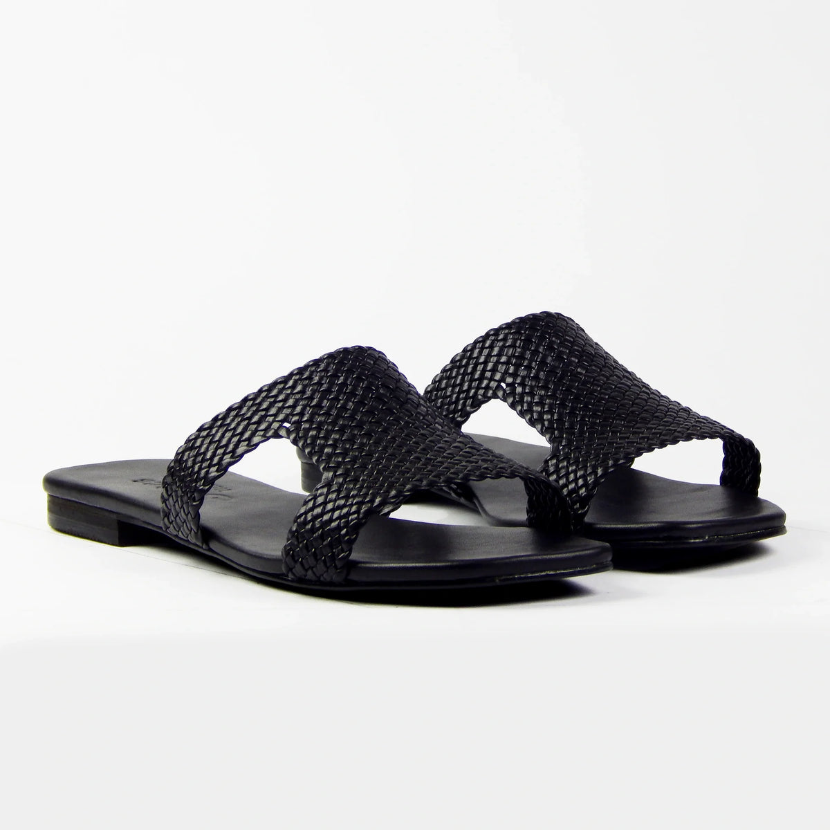 Soleil Weave Slides R100 - Genuine Leather, photo 2 - Scarpe Handmade