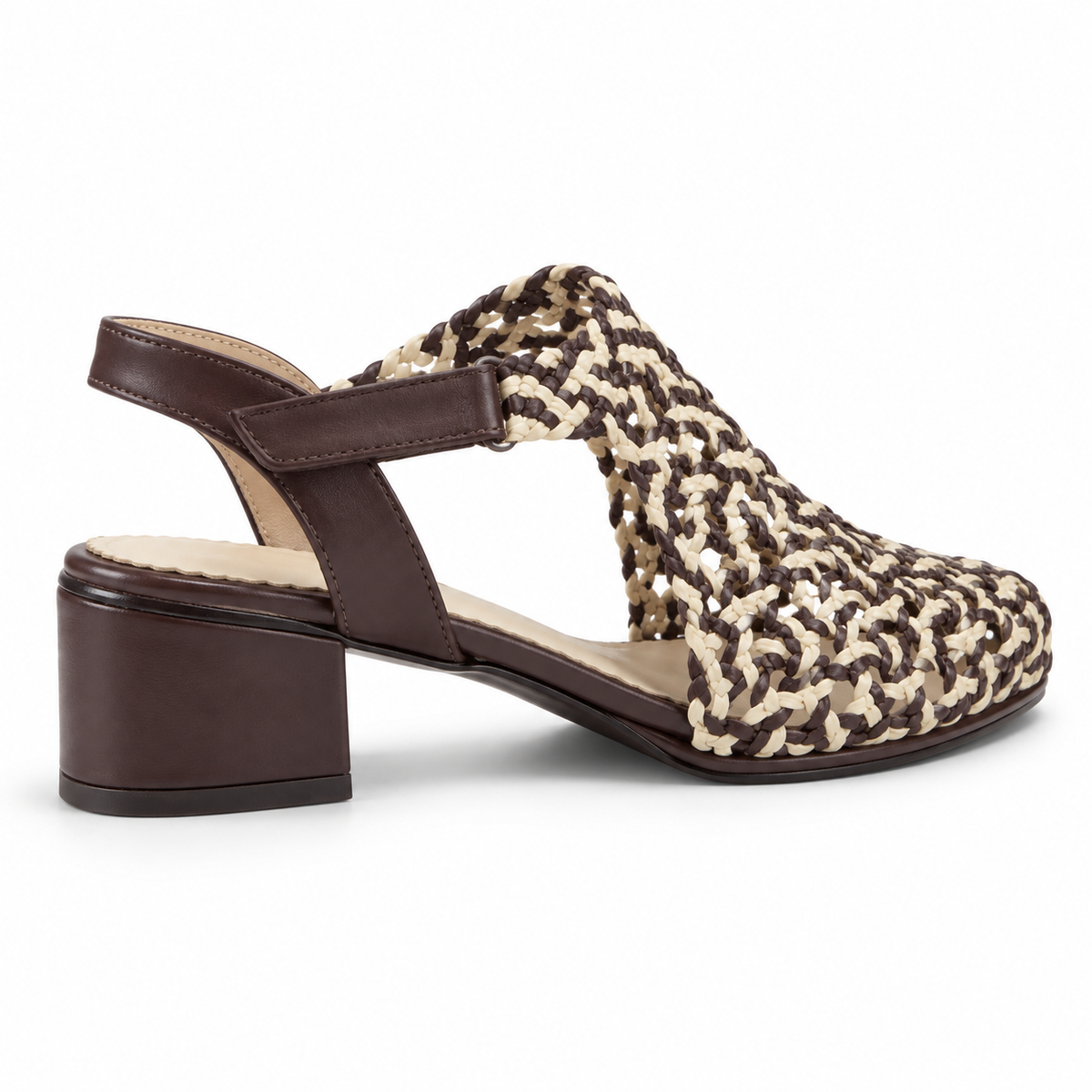 Vesba hand braided velcro sandals with a 3 cm heel, photo 2 - Scarpe Handmade