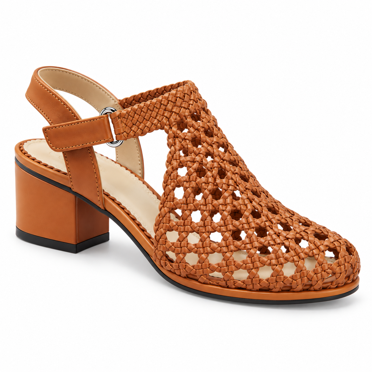Vesba hand braided velcro sandals with a 3 cm heel, photo 15 - Scarpe Handmade