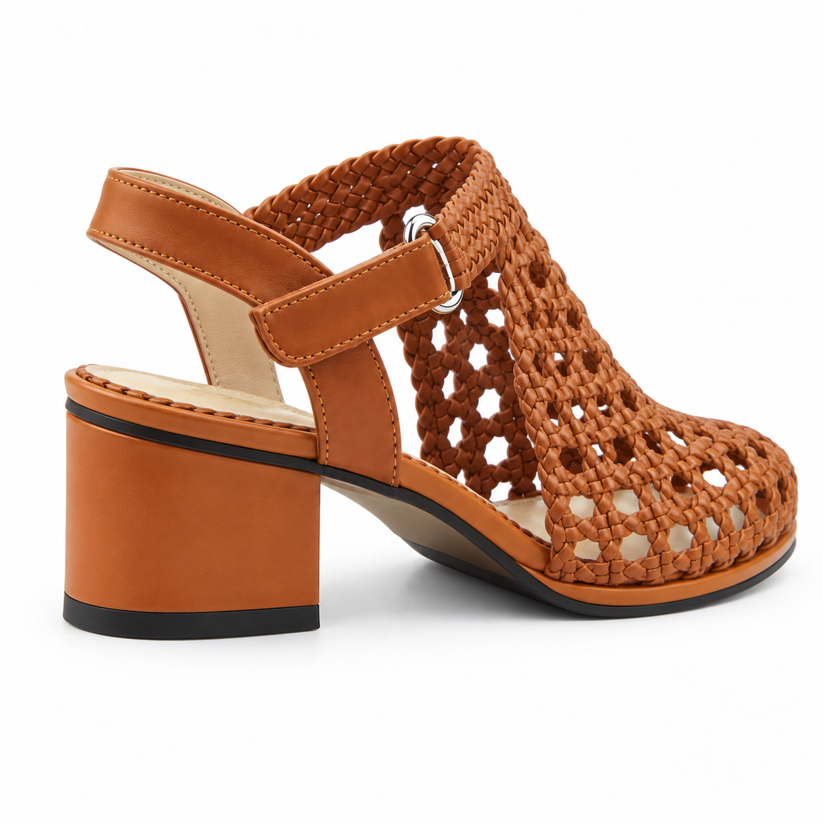 Vesba hand braided velcro sandals with a 3 cm heel, photo 16 - Scarpe Handmade