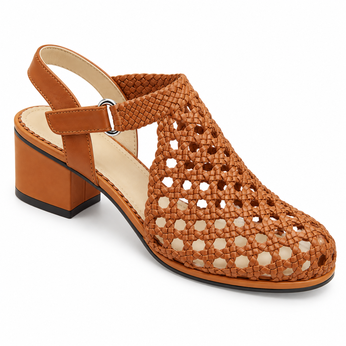 Vesba hand braided velcro sandals with a 3 cm heel, photo 17 - Scarpe Handmade