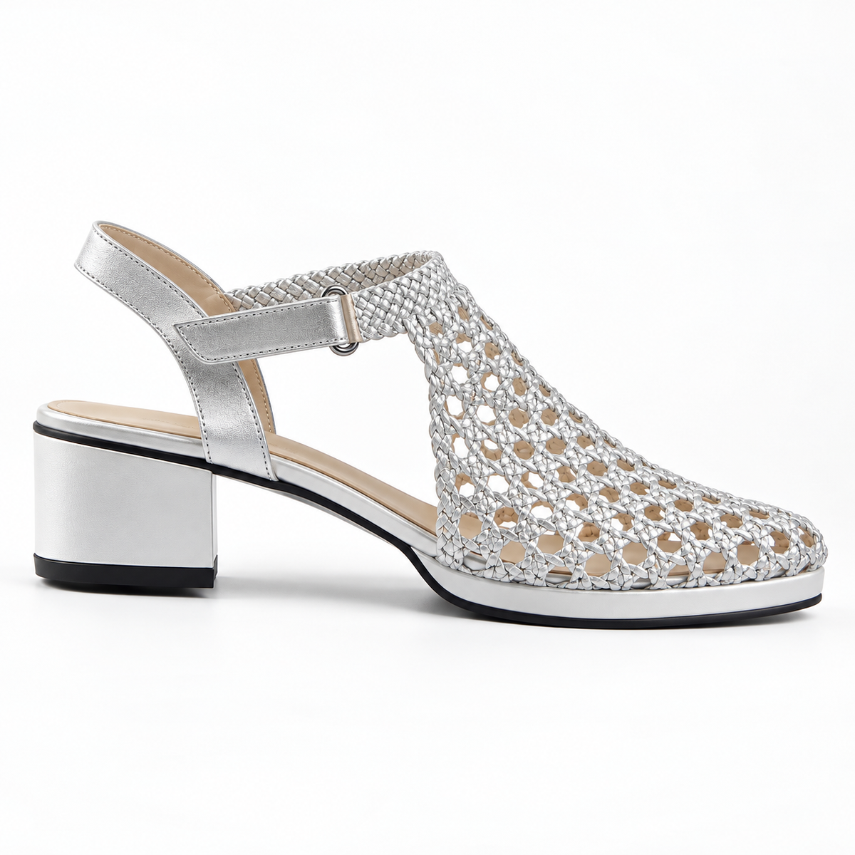 Vesba hand braided velcro sandals with a 3 cm heel, photo 22 - Scarpe Handmade