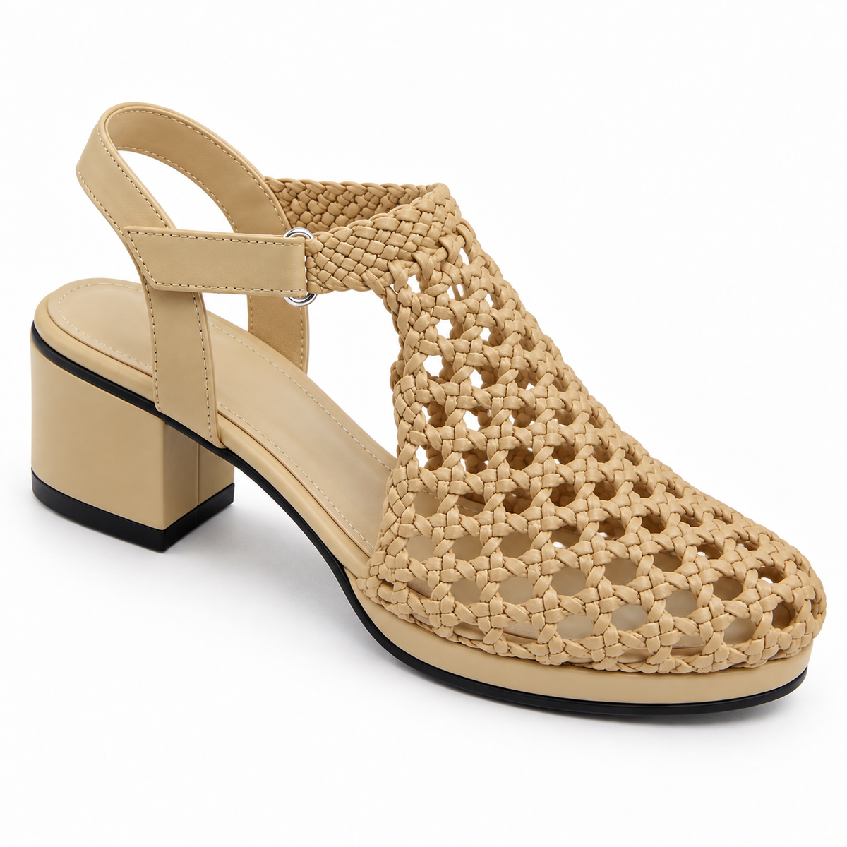 Vesba hand braided velcro sandals with a 3 cm heel, photo 31 - Scarpe Handmade