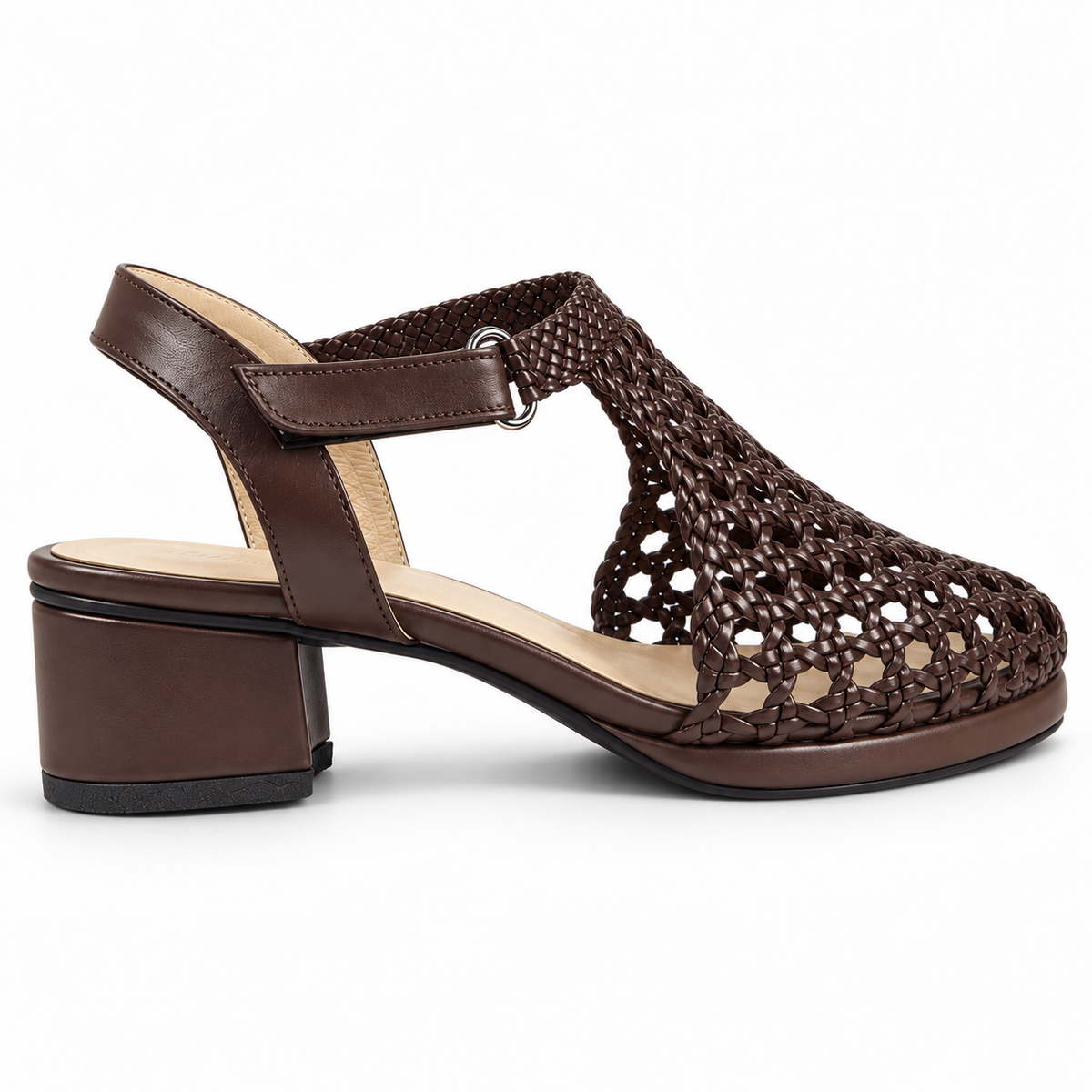 Vesba hand braided velcro sandals with a 3 cm heel, photo 47 - Scarpe Handmade