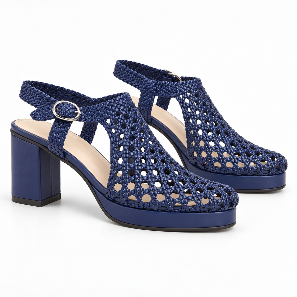 Vesba hand braided sandals with a 7 cm heel, photo 5 - Scarpe Handmade