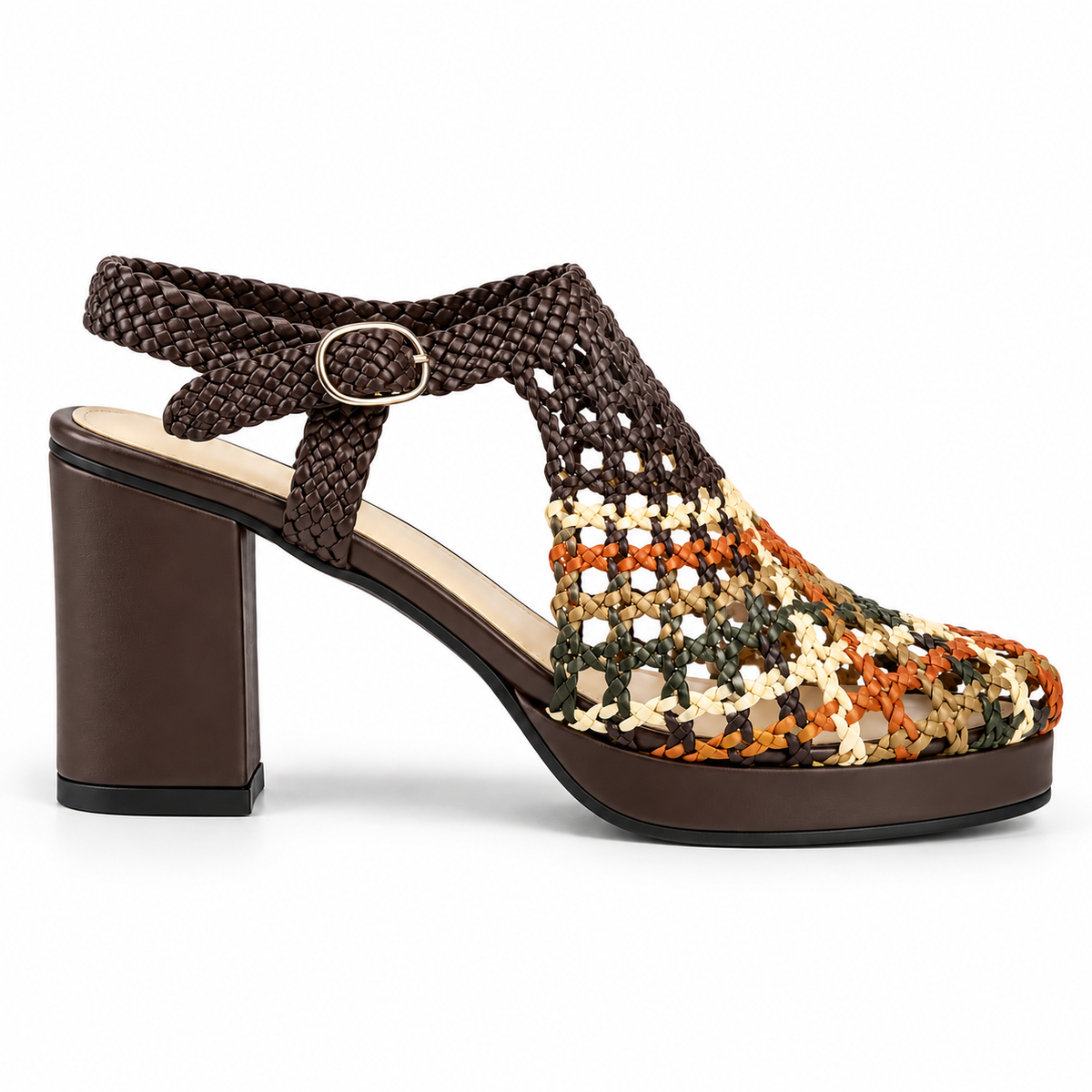 Vesba hand braided sandals with a 7 cm heel, photo 22 - Scarpe Handmade