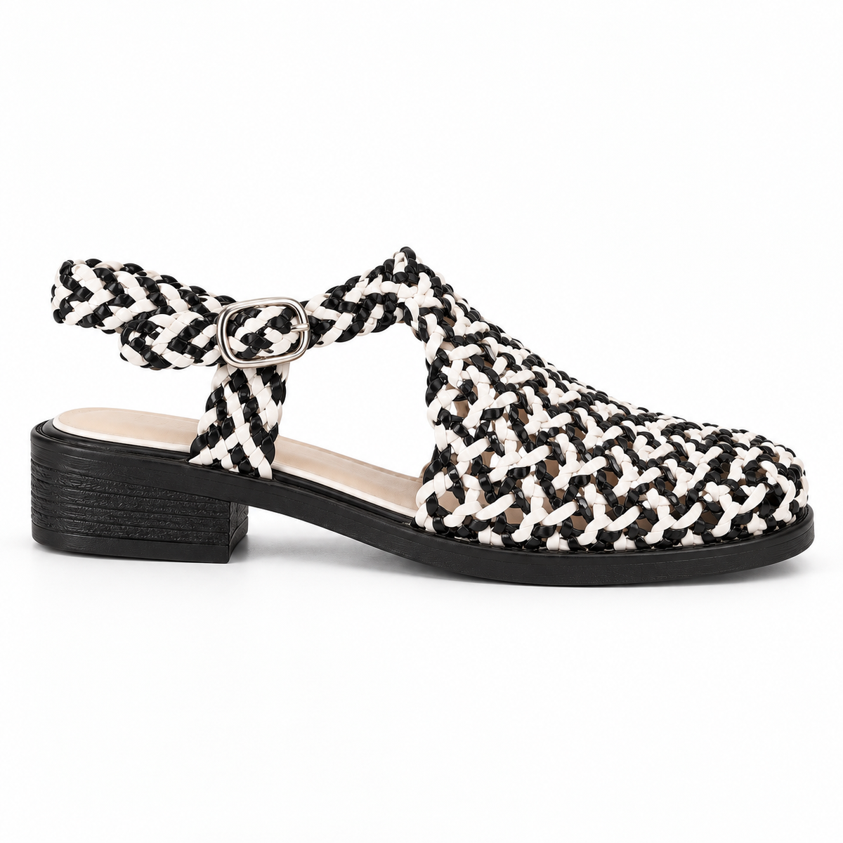 Vesba hand braided flat sandals with a 2 cm heel — Scarpe Handmade