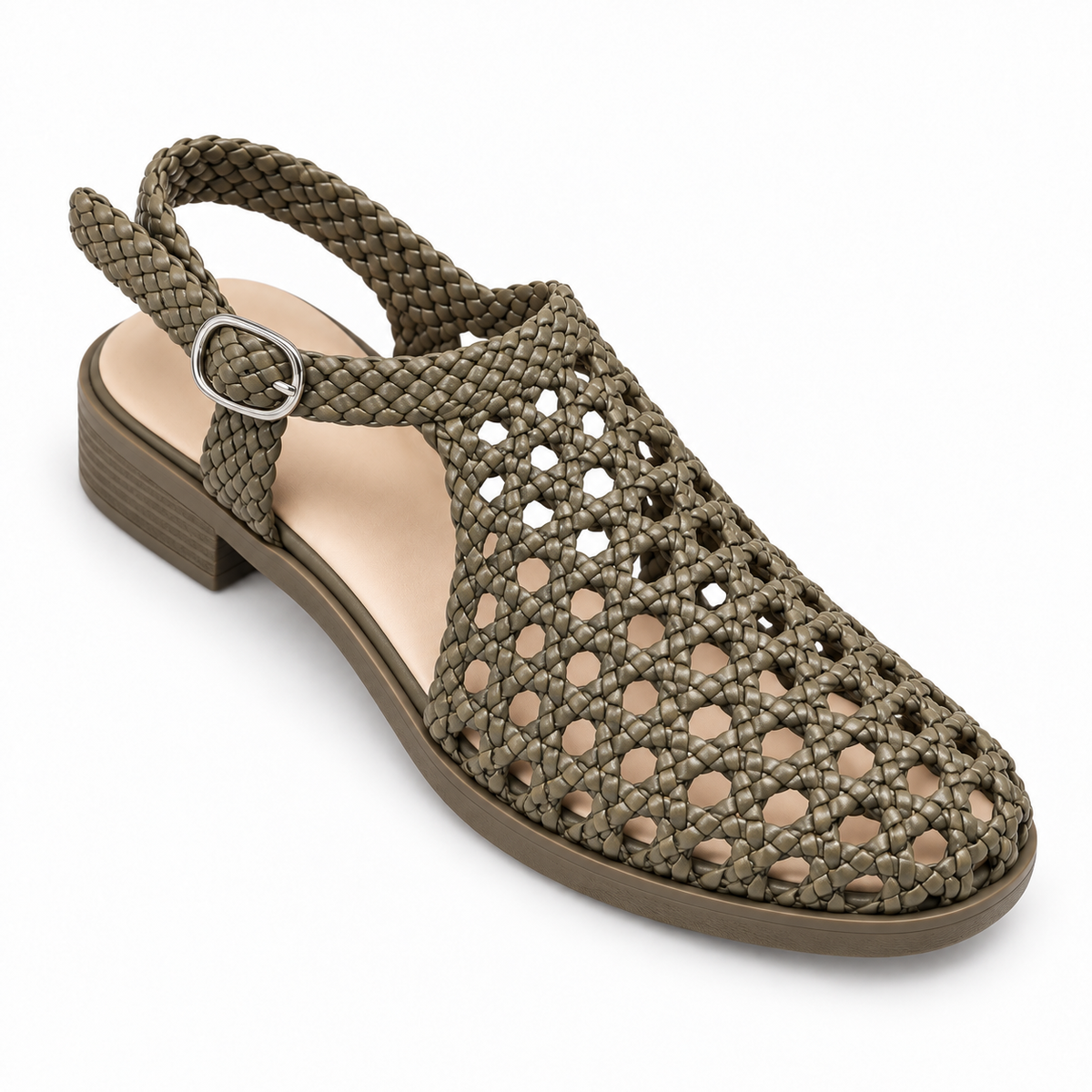 Vesba hand braided flat sandals with a 2 cm heel — Scarpe Handmade
