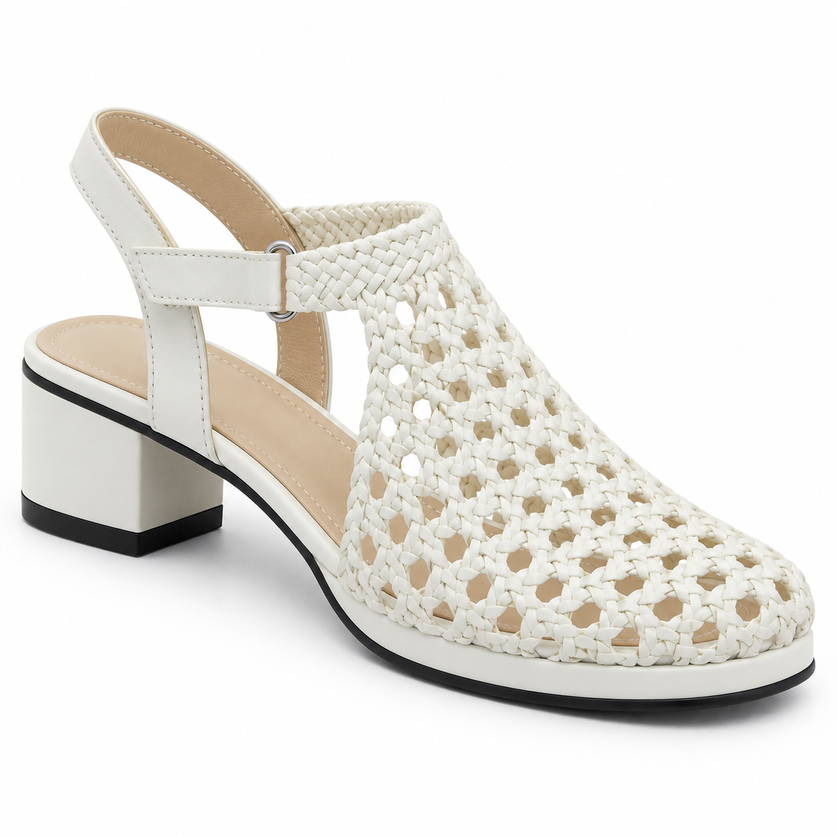 Vesba hand braided velcro sandals with a 3 cm heel, photo 35 - Scarpe Handmade