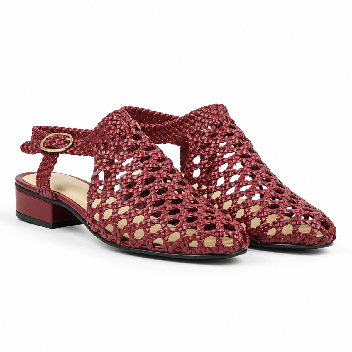 Vesba hand braided sandals with a 2 cm heel, photo 16 - Scarpe Handmade