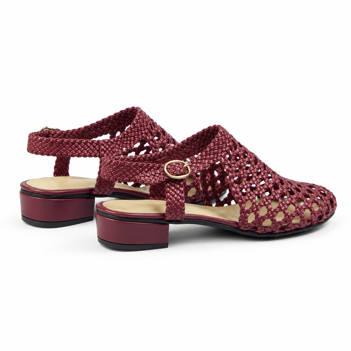 Vesba hand braided sandals with a 2 cm heel, photo 17 - Scarpe Handmade