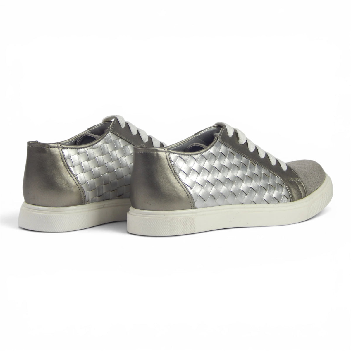 Metallic Woven Fashion Sneakers - Scarpe