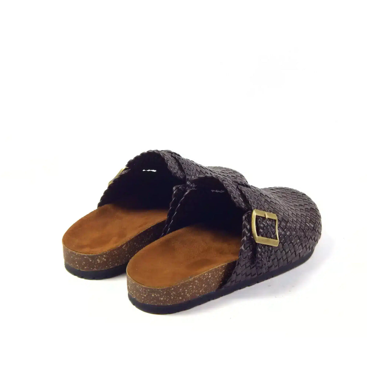Midnight Buckle Weave Clogs R1101, photo 12 - Scarpe Handmade