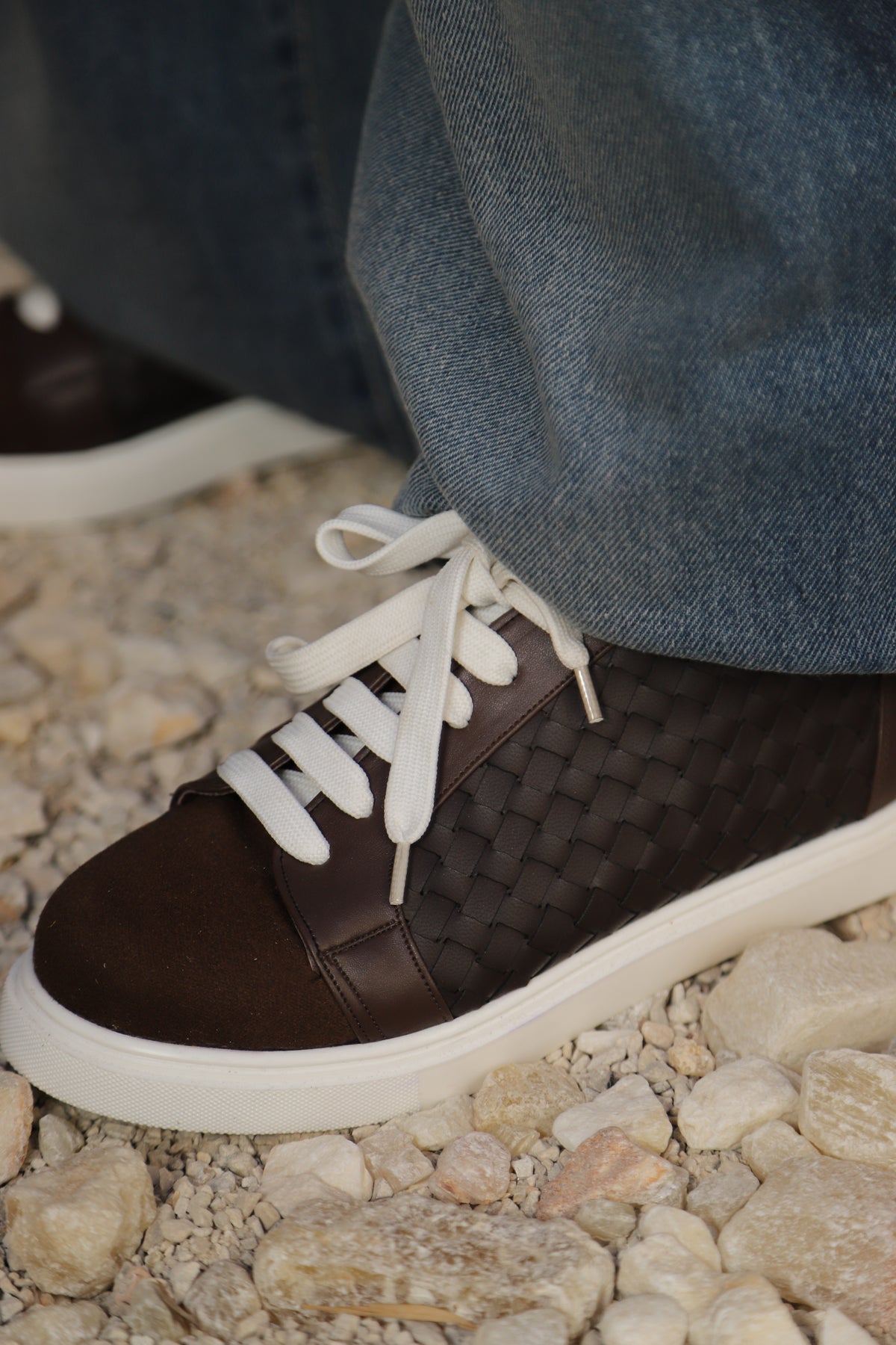Metallic Woven Fashion Sneakers