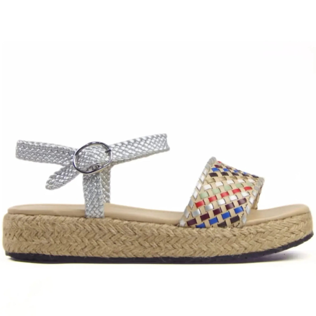 Metallic Cross‑Ankle Espadrille R415, photo 1 - Scarpe Handmade