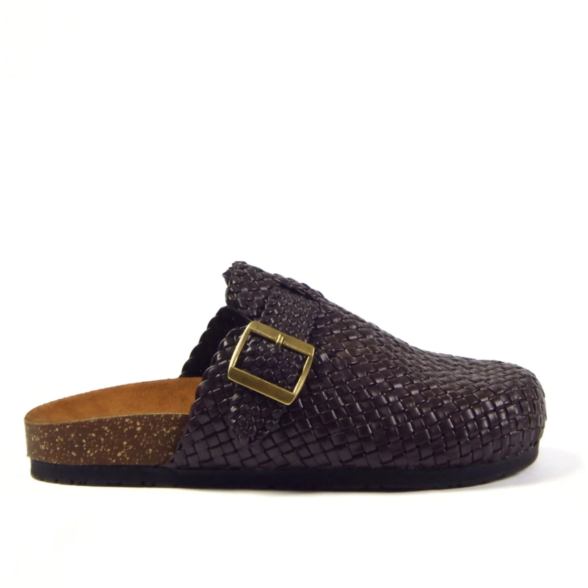 Midnight Buckle Weave Clogs R1101, photo 11 - Scarpe Handmade