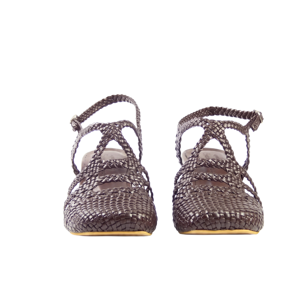 Brown Riviera Sandals 7cm - front pair view - Scarpe