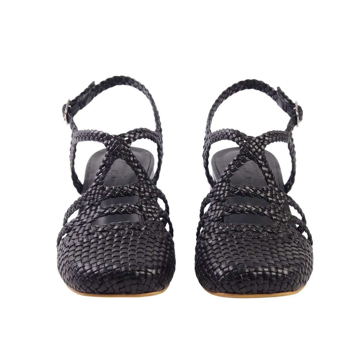 Black Riviera Sandals 7cm - front pair view - Scarpe