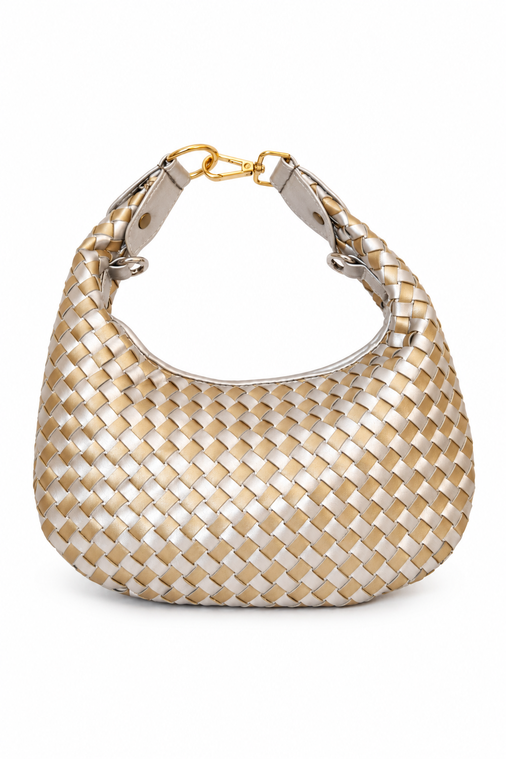 Silver & Gold Loop Bag - handwoven handbag, Scarpe Handmade