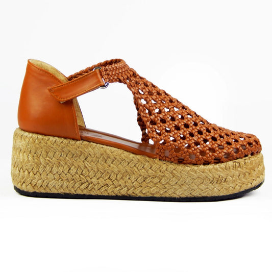 Sandals wedge closed R504 6cm - scarpehandmade