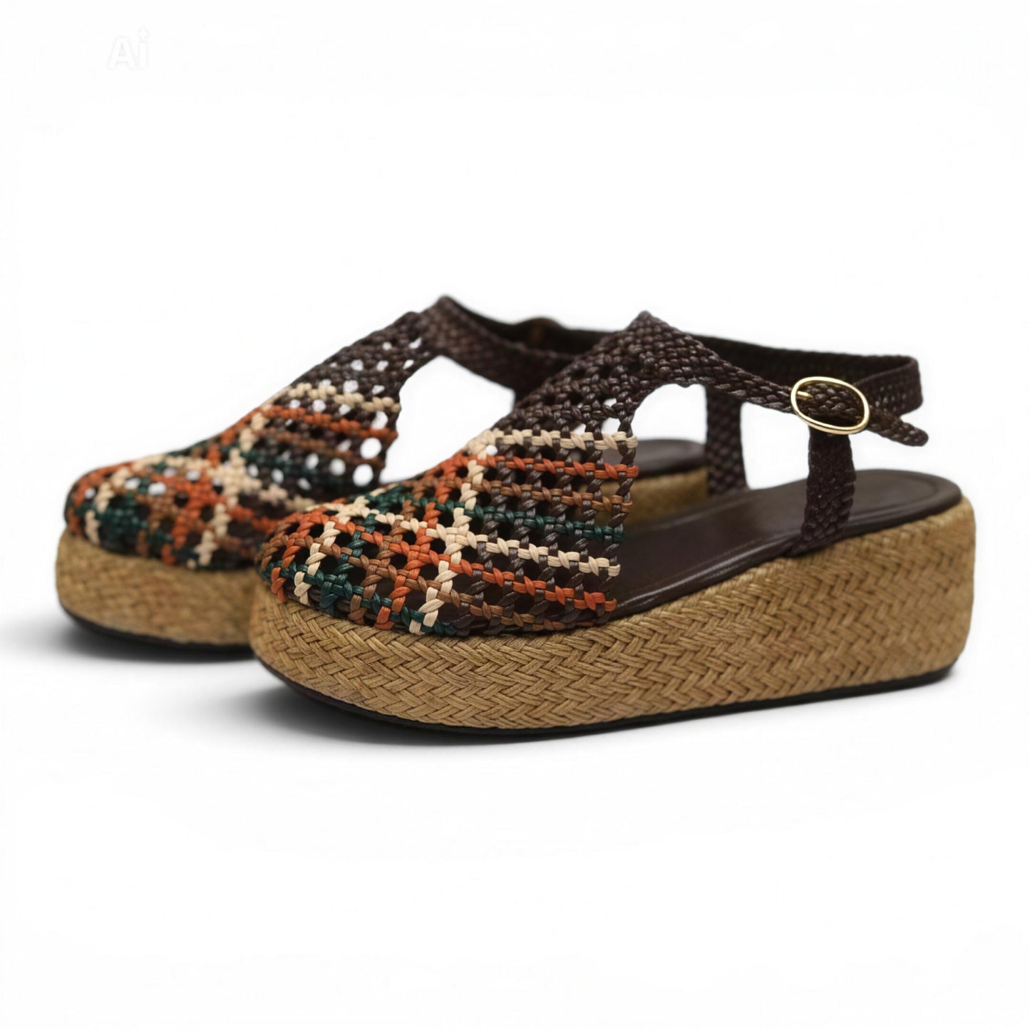 Braided Platform Sandals R503 6cm