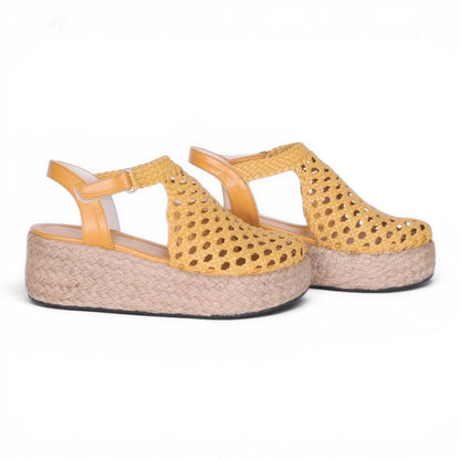Braided Platform Sandals R503 6cm - scarpehandmade