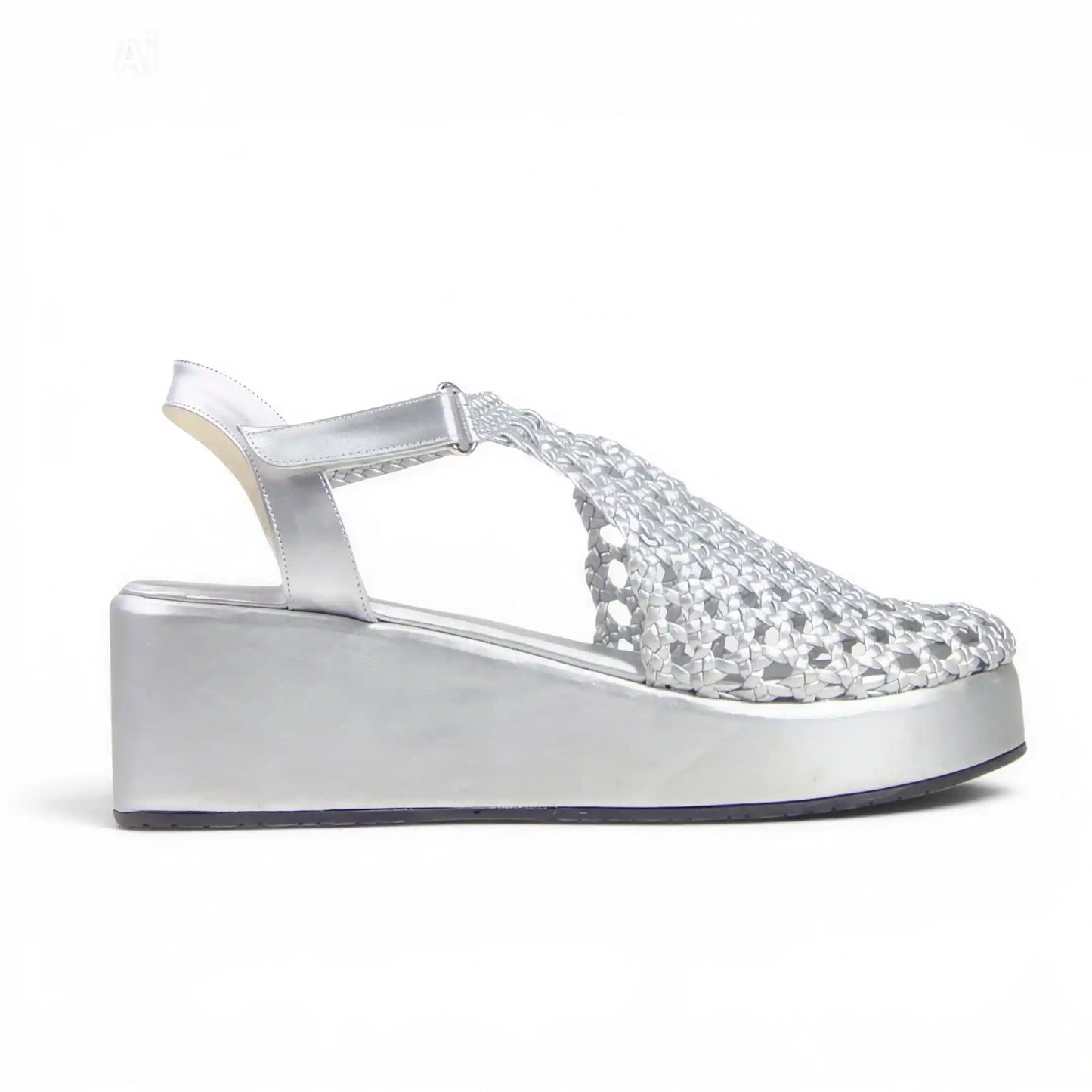 Wedge 6cm braided sandals R700 - scarpehandmade