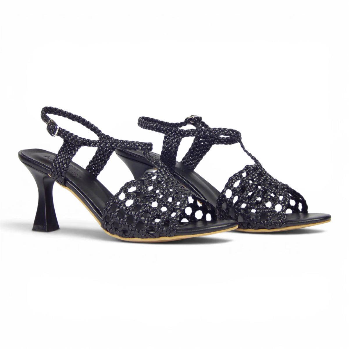 Talia Interwoven Slingback Heeled Sandals R1550 - Genuine Leather, photo 2 - Scarpe Handmade