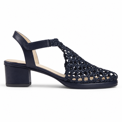 Vesba hand braided velcro sandals with a 3 cm heel, photo 36 - Scarpe Handmade