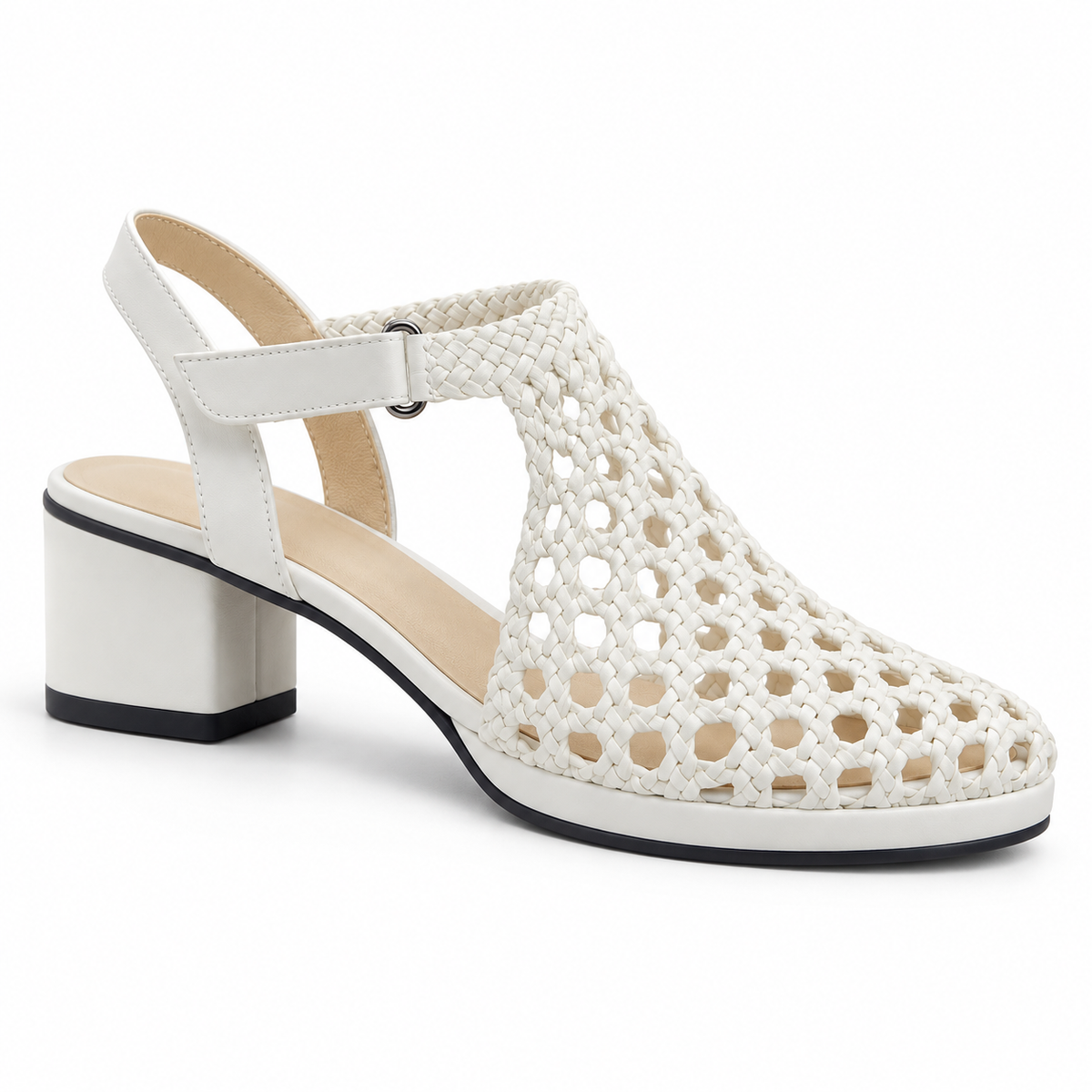 Vesba hand braided velcro sandals with a 3 cm heel, photo 33 - Scarpe Handmade