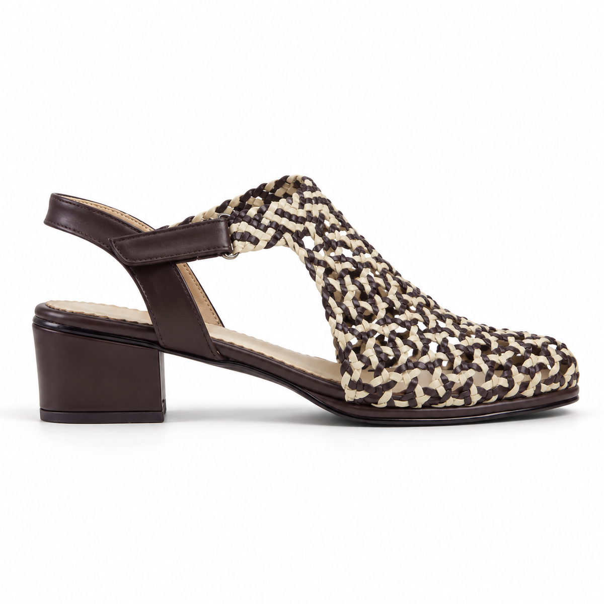 Vesba hand braided velcro sandals with a 3 cm heel, photo 4 - Scarpe Handmade