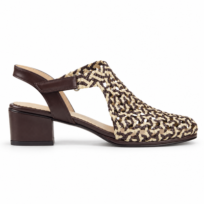 Vesba hand braided velcro sandals with a 3 cm heel, photo 1 - Scarpe Handmade