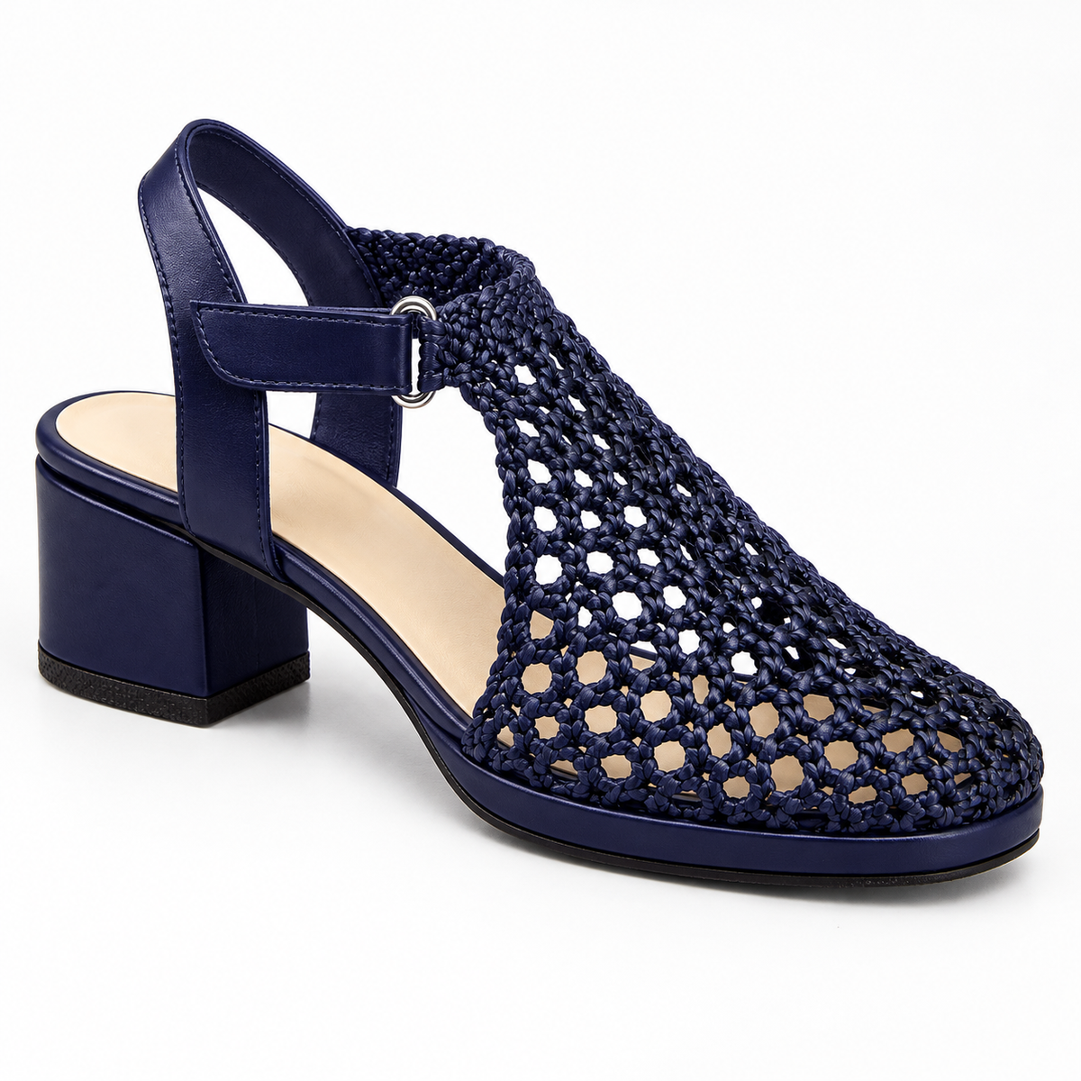 Vesba hand braided velcro sandals with a 3 cm heel, photo 10 - Scarpe Handmade
