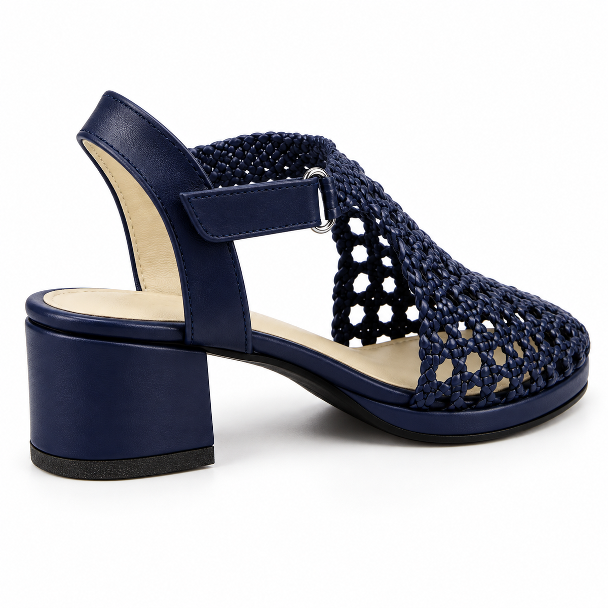 Vesba hand braided velcro sandals with a 3 cm heel, photo 11 - Scarpe Handmade