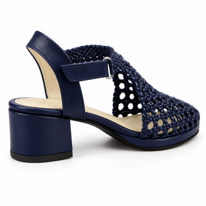 Vesba hand braided velcro sandals with a 3 cm heel, photo 11 - Scarpe Handmade