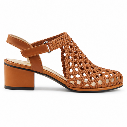 Vesba hand braided velcro sandals with a 3 cm heel, photo 14 - Scarpe Handmade