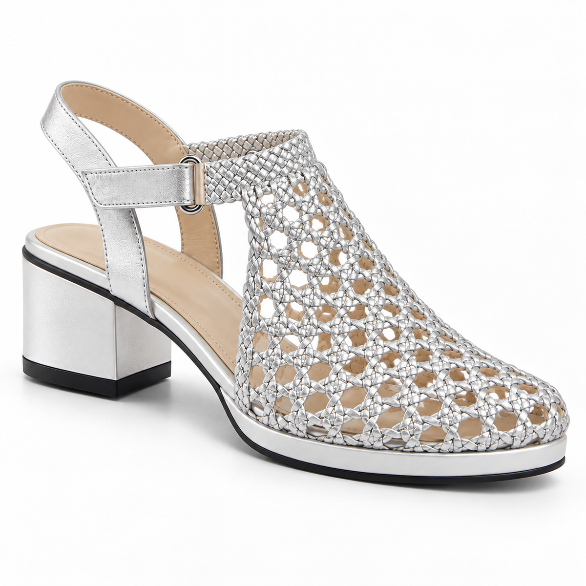 Vesba hand braided velcro sandals with a 3 cm heel, photo 23 - Scarpe Handmade
