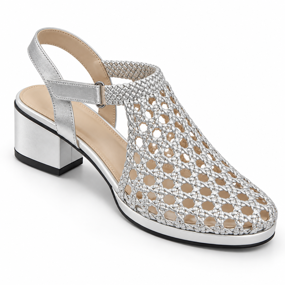 Vesba hand braided velcro sandals with a 3 cm heel, photo 24 - Scarpe Handmade