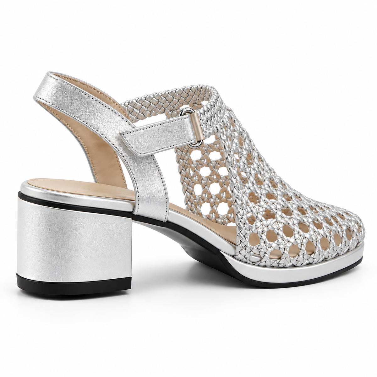 Vesba hand braided velcro sandals with a 3 cm heel, photo 25 - Scarpe Handmade