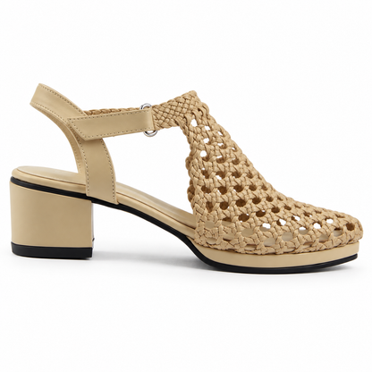 Vesba hand braided velcro sandals with a 3 cm heel, photo 27 - Scarpe Handmade