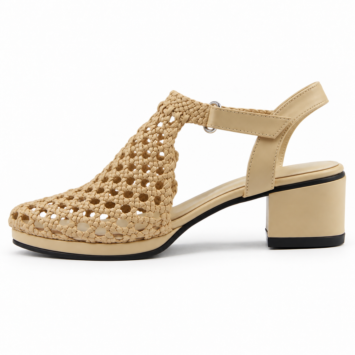 Vesba hand braided velcro sandals with a 3 cm heel, photo 29 - Scarpe Handmade