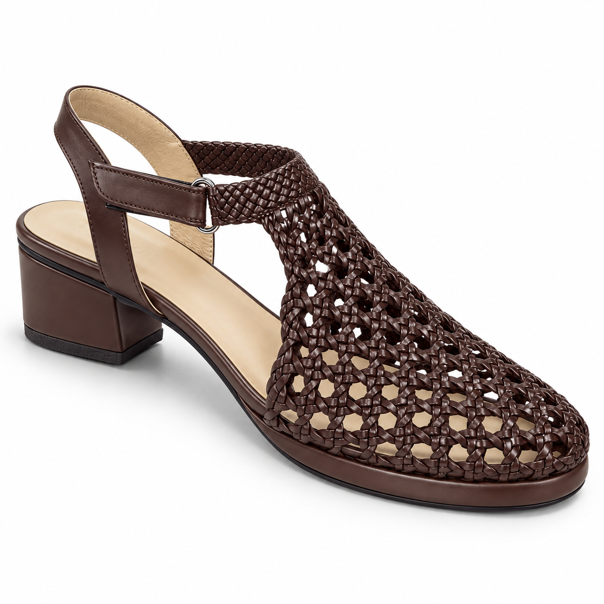 Vesba hand braided velcro sandals with a 3 cm heel, photo 48 - Scarpe Handmade