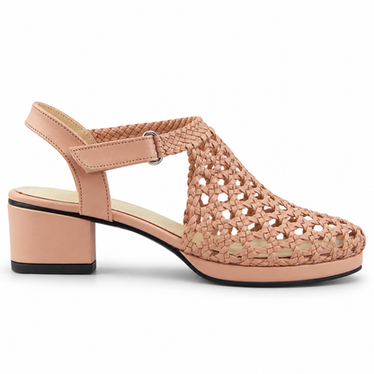 Vesba hand braided velcro sandals with a 3 cm heel, photo 50 - Scarpe Handmade